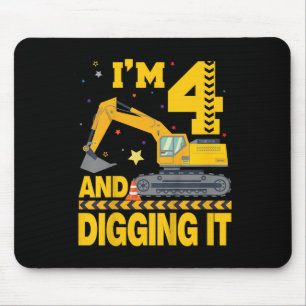 Mousepad Crianças: 4 anos, 4 anos, 4 anos, Escavador de Ani