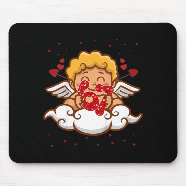 Mousepad Crianças 6 7 Meme Seis Sete Abraço 67 Dia dos Namo (Frente)