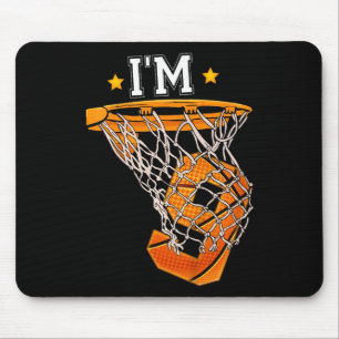 Mousepad Crianças 9º Aniversário de Basquete Eu sou 9 Garot