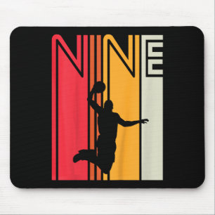 Mousepad Crianças 9º Aniversário Jogador de Basquete com Ma