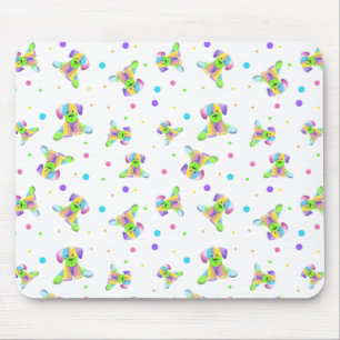 Mousepad crianças arco-íris cachorro cachorrinho bolinhas c