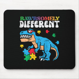 Mousepad Crianças Autismo Sensibilização Dino Estranhamente