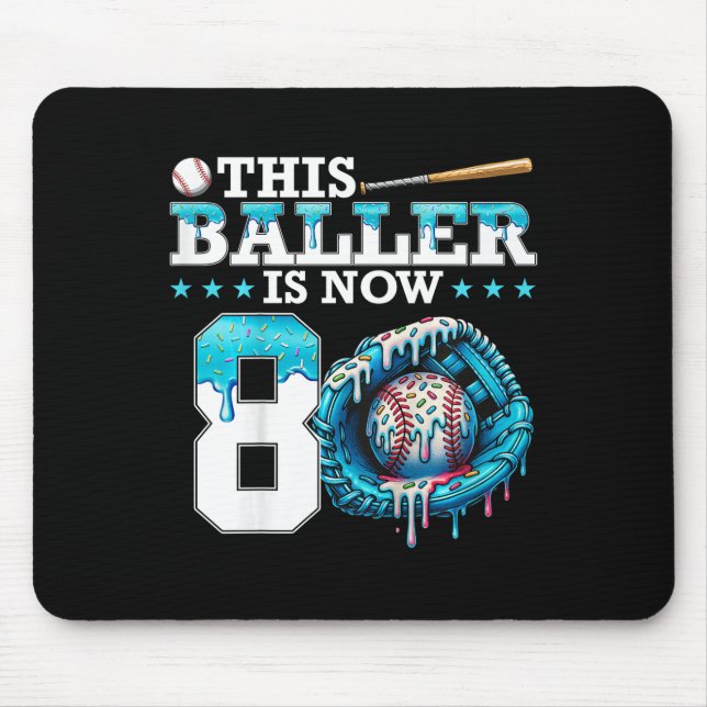 Mousepad Crianças Bysebyll Drip 8º Festa de Aniversário Fã  (Frente)