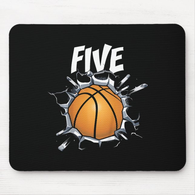 Mousepad Crianças com 5 anos de idade Festa de aniversário  (Frente)