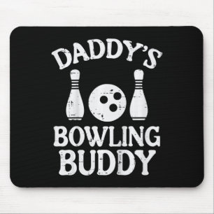 Mousepad Crianças Daddys Boliche Buddy Cute Bowler Boys Rap