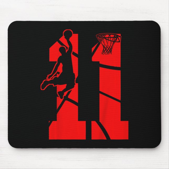 Mousepad Crianças de 11 anos de 11 de Basquete Festa de Ani (Frente)
