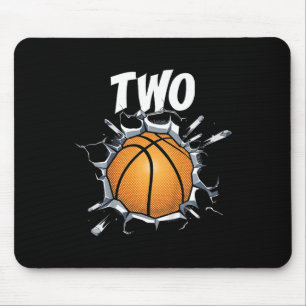 Mousepad Crianças de 2 anos Festa de aniversário de basquet
