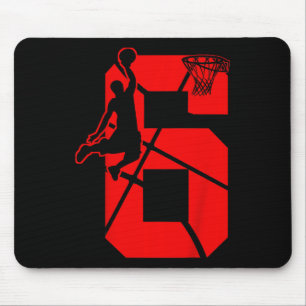 Mousepad Crianças de 6 anos 6 de basquete de basqueteTema d