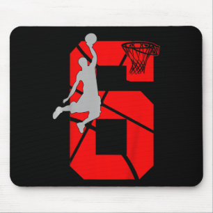 Mousepad Crianças de 6 anos 6 de basquete de basqueteTema d