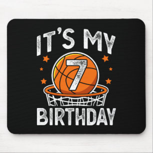 Mousepad Crianças de 7 anos Bysketbyll Esporte 7 Birthday B