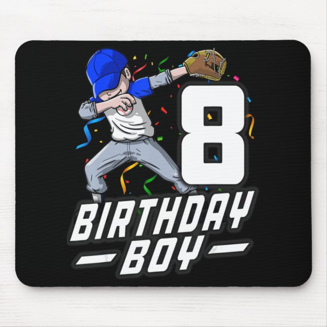 Mousepad Crianças de 8 anos Rapazes 8. Aniversário Bando Be (Frente)