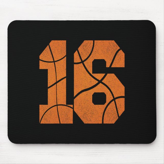 Mousepad Crianças de basquete de 16º aniversário (Frente)