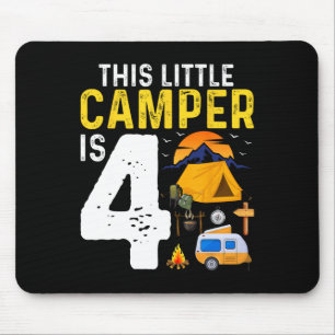 Mousepad Crianças Divertidas 4º Aniversário Camping Amante 