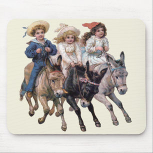 Mousepad Crianças e cavalos do Victorian