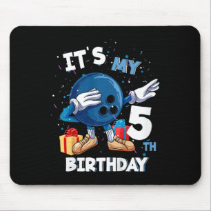 Mousepad Crianças É Meu Aniversário 5 De 5 Anos De Boliche