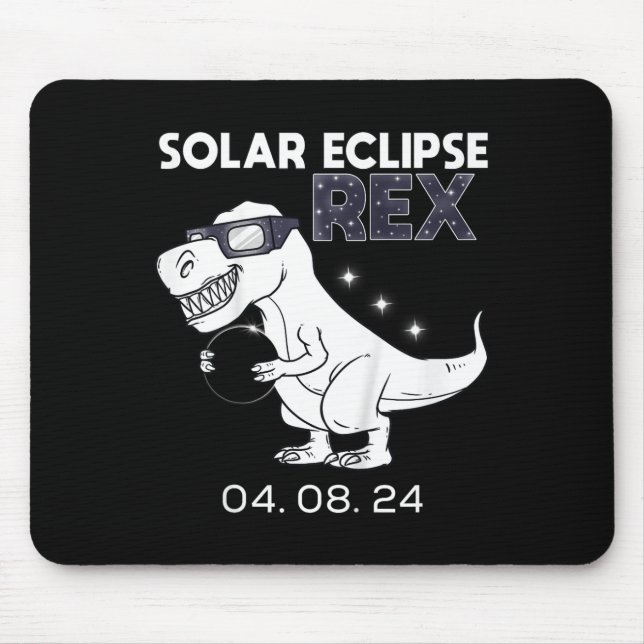 Mousepad Crianças Eclipse Solar T Rex 04.08.2024 Dino Diver (Frente)