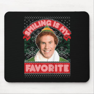 Mousepad Crianças Elf Buddy Sorri É Meu Natal Favorito