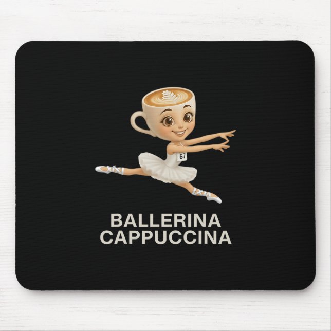 Mousepad Crianças Engraçadas 67 Meme Llerina Cappuccina Cér (Frente)