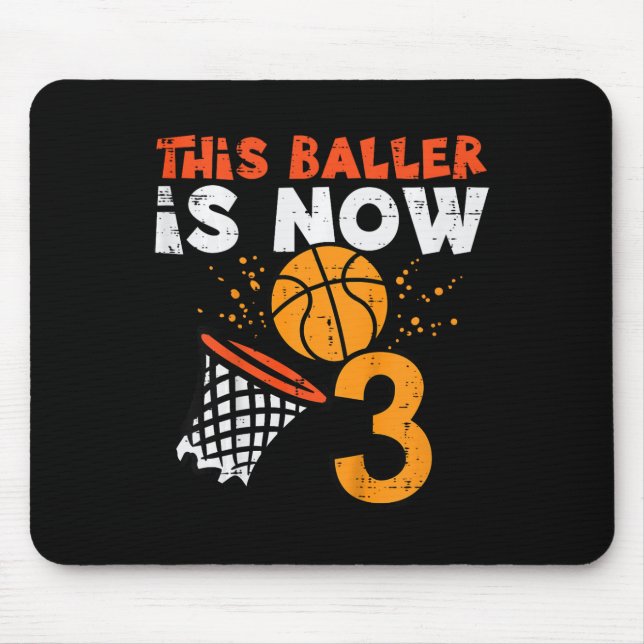 Mousepad Crianças Este Ller Agora É 3 Sketll 3º Aniversário (Frente)