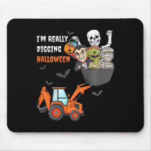 Mousepad Crianças, estou cavando o esqueleto do Halloween Z