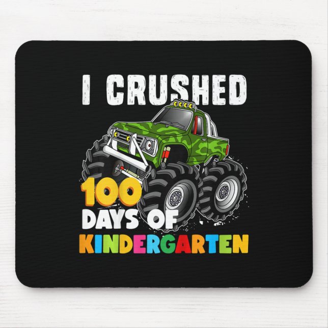 Mousepad Crianças, eu esmagei 100 dias de garotas divertida (Frente)