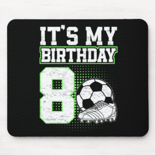Mousepad Crianças Futebol Menino de 8 Anos É Meu 8º Anivers