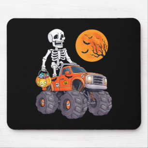 Mousepad Crianças Halloween Skeleton Monster Truck