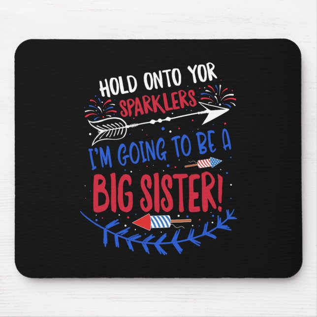 Mousepad Crianças Irmã Grande Suspirando 4 De Julho De Grav (Frente)