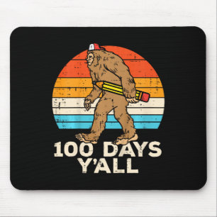 Mousepad Crianças Lápis de Pé Grande 100 Dias Yall 100th Da