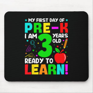 Mousepad Crianças Meu Primeiro Dia De Pré-k 3 Anos Primeiro