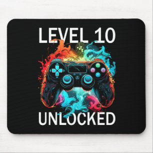 Mousepad Crianças Nível 10 Jogador de Vídeo Desbloqueado Re