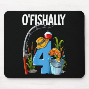 Mousepad Crianças O'fishally 4 Anos de Idade 4º Aniversário