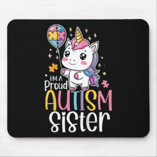 Mousepad Crianças Orgulhosas Autismo Sensibilização Irmã Cu