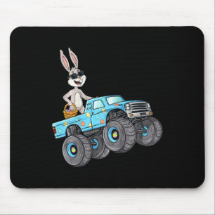 Mousepad Crianças Páscoa Coelho Andando Monstro Diversão de