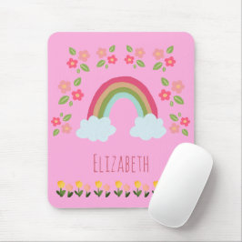 Mousepad Crianças Personalizadas Menina do arco-íris linda