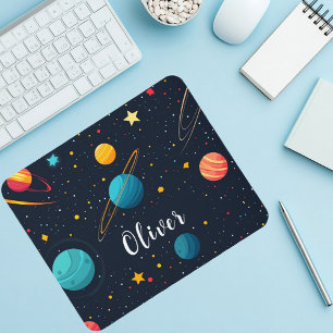 Mousepad Crianças Planetas Exteriores Matos De Mouse Cute