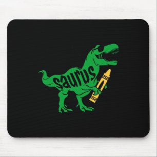 Mousepad Crianças Primeiro Dia de Meninas Pré K Saurus Trex
