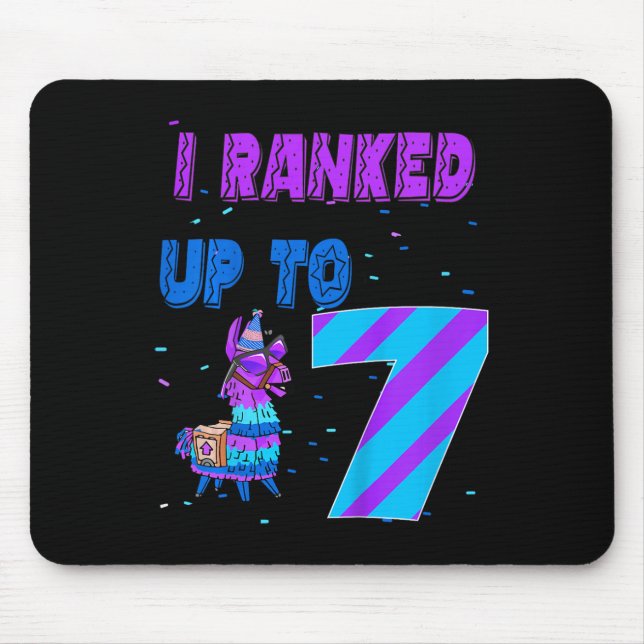 Mousepad Crianças que eu ranqueei até 7 Video Game Aniversá (Frente)