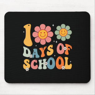 Mousepad Crianças Retro Groovy 100 Dias Feliz 100º Dia da E