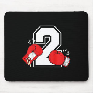 Mousepad Crianças segundo aniversário Boxando Boy de 2 anos