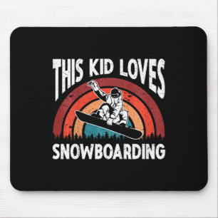 Mousepad Crianças Snowboard Art Snowboard Winter Legal Snow