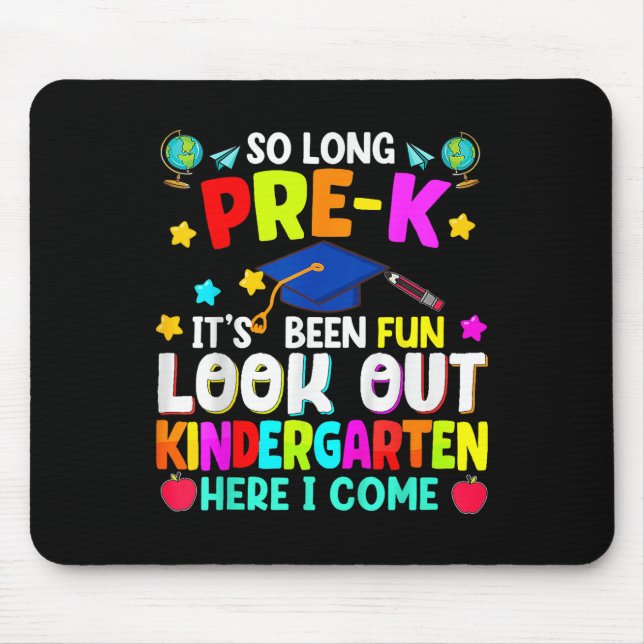 Mousepad Crianças Tão Longas Que Pré-k Graduam Jardim de In (Frente)
