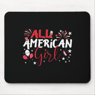 Mousepad Crianças, todas americanas para garotas do dia da 