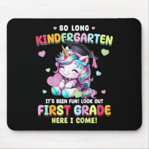 Mousepad Crianças Unicorn Tão Longa Graduação No Jardim de