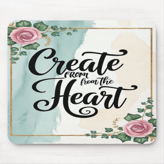 Mousepad Criar a partir do coração opção 3 (Frente)