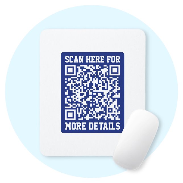 Mousepad Criar um código de QR digitalizável | Marinho Azul (Criador carregado)