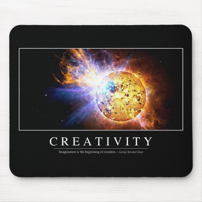 Mousepad Criatividade: citação inspiradora (Frente)