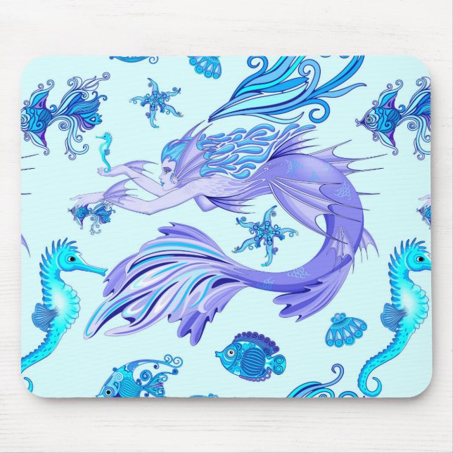 Mousepad Criatura De Fada Roxa Sereia (Frente)