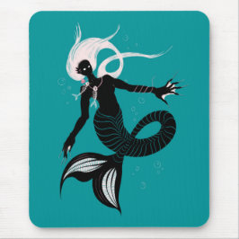 Mousepad Criatura Do Mar De Fantasia Gótica Sereia Escura