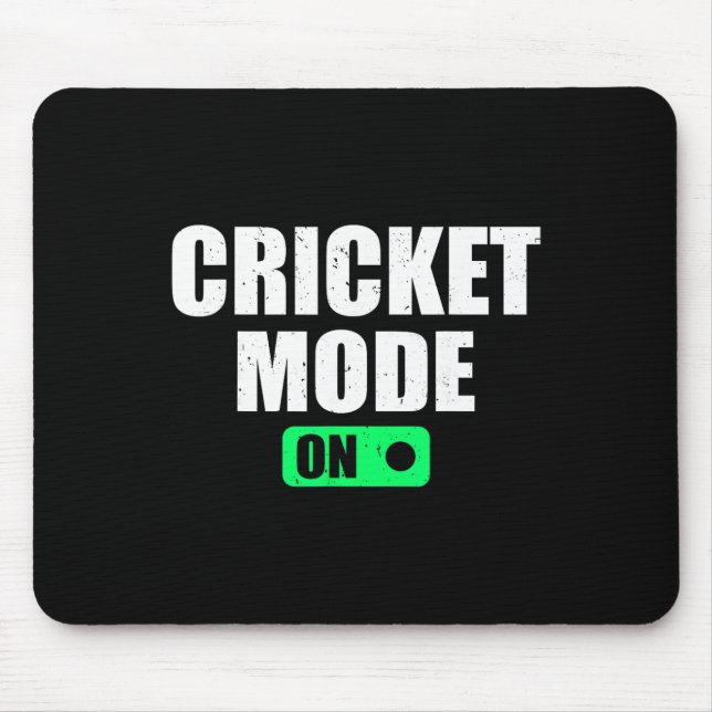 Mousepad Cricket Mode On - Cricketer Cricket Player Cricket (Frente)